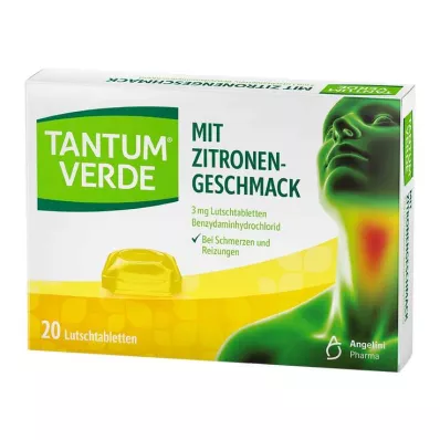 TANTUM VERDE Pastilla de 3 mg con sabor a limón, 20 uds