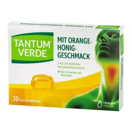 TANTUM VERDE Pastilla de 3 mg con sabor a naranja y miel, 20 uds