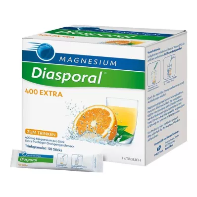 Magnesio diasporal 400 gránulos extra para beber, 50 st