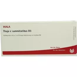 THUJA E SUMMITATIBUS D 3 Ampollas, 10X1 ml