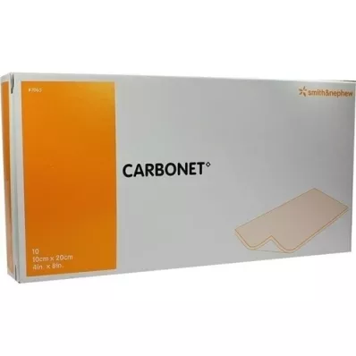 CARBONET 10x20 cm apósito absorbente de olores con carbón activo, 10 unidades