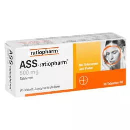 ASS-ratiopharm 500 mg comprimidos, 30 uds
