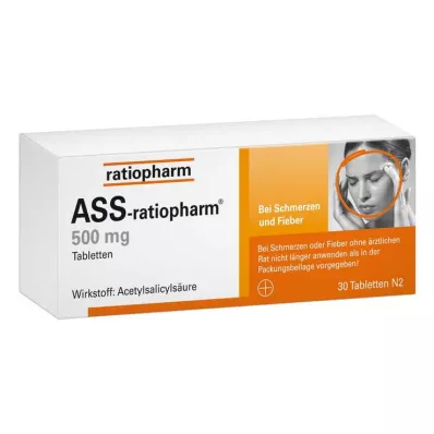 ASS-ratiopharm 500 mg comprimidos, 30 uds
