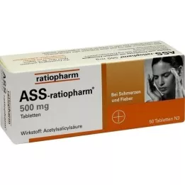 ASS-ratiopharm 500 mg comprimidos, 50 uds