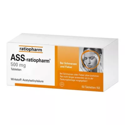 ASS-ratiopharm 500 mg comprimidos, 50 uds