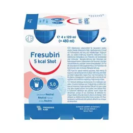FRESUBIN 5 kcal SHOT Solución neutra, 4X120 ml