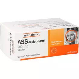 ASS-ratiopharm 500 mg comprimidos, 100 uds