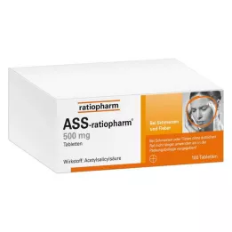 ASS-ratiopharm 500 mg comprimidos, 100 uds
