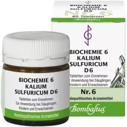 BIOCHEMIE 6 Kalium sulphuricum D 6 comprimidos, 80 uds
