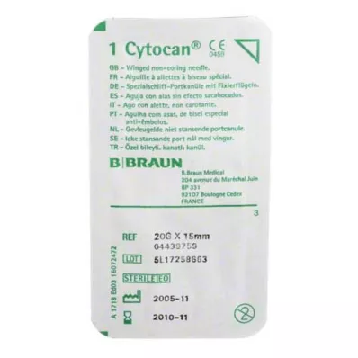 CYTOCAN Cánula de puerto 20 G 15 mm, 1 ud CYTOCAN Cánula de puerto 20 G 15 mm, 1 ud