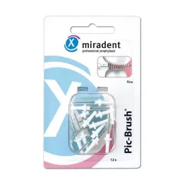 MIRADENT Pincel de recambio Interd.Pic-Brush blanco fino, 12 uds