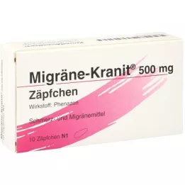 MIGRÄNE KRANIT 500 mg supositorio, 10 uds