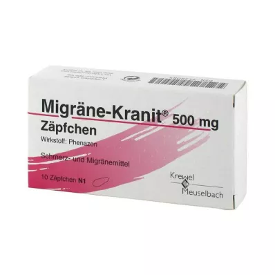 MIGRÄNE KRANIT 500 mg supositorio, 10 uds MIGRÄNE KRANIT 500 mg supositorio, 10 uds