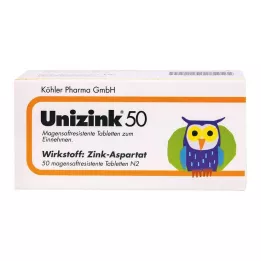 UNIZINK 50 comprimidos con recubrimiento entérico, 50 unidades