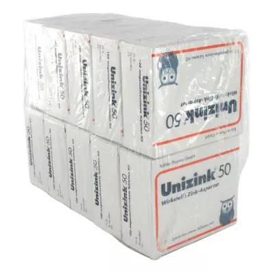 UNIZINK 50 comprimidos con cubierta entérica, 10X100 uds UNIZINK 50 comprimidos con cubierta entérica, 10X100 uds