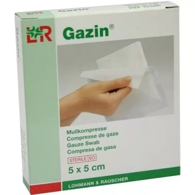 GAZIN Gasa comp.5x5 cm estéril 8x, 5X2 uds