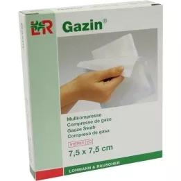 GAZIN Gasa comp.7,5x7,5 cm estéril 8x, 5X2 uds