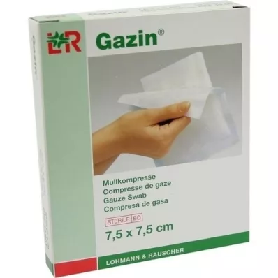 GAZIN Gasa comp.7,5x7,5 cm estéril 8x, 5X2 uds