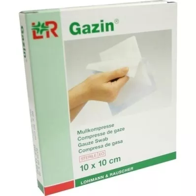 GAZIN Gasa comp.10x10 cm estéril 8x, 5X2 uds