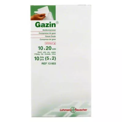GAZIN Gasa comp.10x20 cm estéril 8x, 5X2 uds