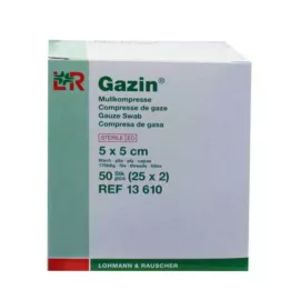 GAZIN Gasa comp.5x5 cm estéril 8x, 25X2 uds