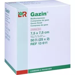 GAZIN Gasa comp.7,5x7,5 cm estéril 8x, 25X2 uds
