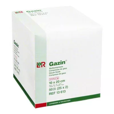 GAZIN Gasa comp.10x20 cm estéril 8x, 25X2 uds