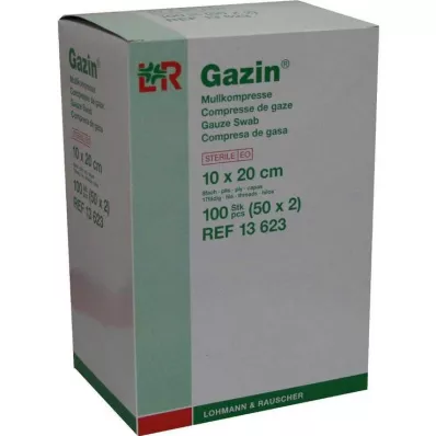 GAZIN Gasa comp.10x20 cm estéril 8x, 50X2 uds