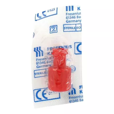 Tapón combinado rojo Luer Lock, 1 ud