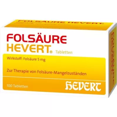 FOLSÄURE HEVERT Comprimidos, 100 uds