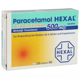 PARACETAMOL 500 mg HEXAL para fiebre y dolor Tab, 20 uds