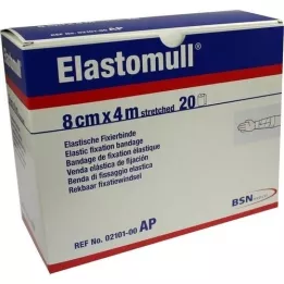 ELASTOMULL Cinta elástica de fijación de 8 cmx4 m 2101, 20 uds