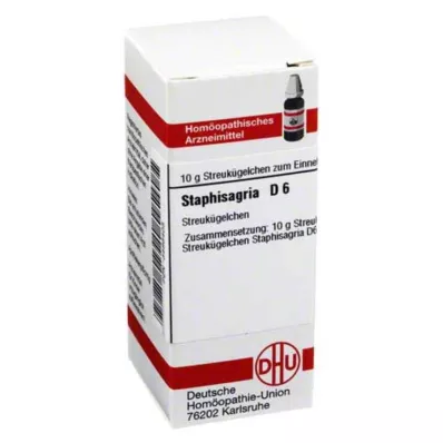 STAPHISAGRIA D 6 glóbulos, 10 g