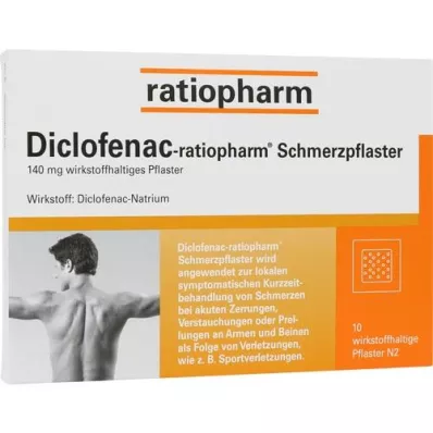 DICLOFENAC-esparadrapo para el dolor ratiopharm, 10 uds