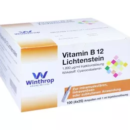 VITAMIN B12 1.000 μg Ampollas Lichtenstein, 100X1 ml