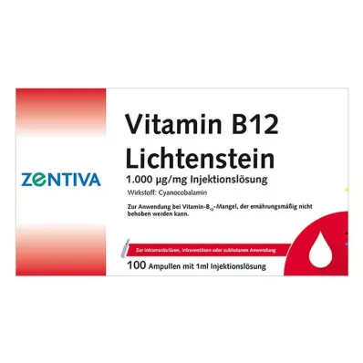 VITAMIN B12 1.000 μg Ampollas Lichtenstein, 100X1 ml