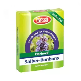 FLORIMEL Caramelos de salvia con vitamina C sin azúcar, 40 g