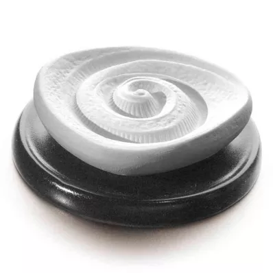 DUFTSTEIN Placa cerámica espiral de energía negra, 1 ud