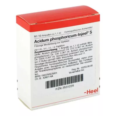 ACIDUM PHOSPHORICUM INJEEL Ampollas S, 10 uds