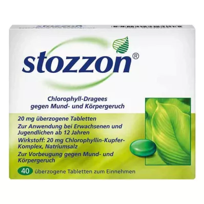 STOZZON Comprimidos recubiertos de clorofila, 40 uds