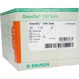 OMNIFIX Jeringa de insulina de 1 ml para U100, 100 uds