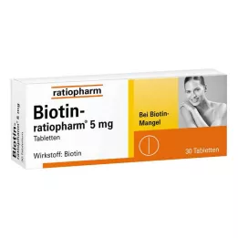 BIOTIN-RATIOPHARM Comprimidos de 5 mg, 30 unidades