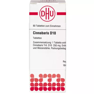 CINNABARIS D 10 pastillas, 80 uds