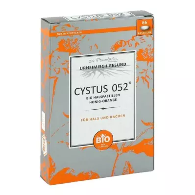 CYSTUS 052 Pastillas para la garganta BIO Miel Naranja, 66 unid