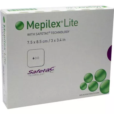 MEPILEX Apósito de espuma Lite 7,5x8,5 cm estéril, 5 uds