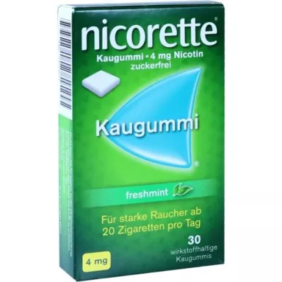 NICORETTE 4 mg de chicle de menta fresca, 30 unidades