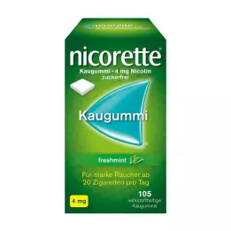NICORETTE 4 mg de chicle de menta fresca, 105 unidades