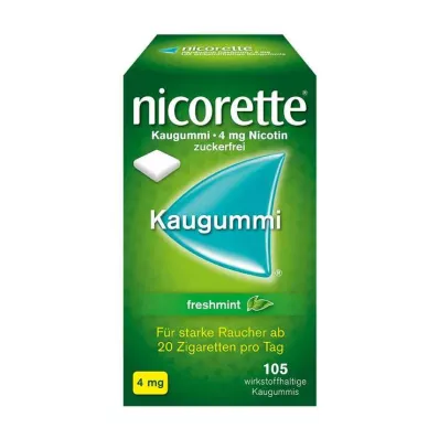 NICORETTE 4 mg de chicle de menta fresca, 105 unidades