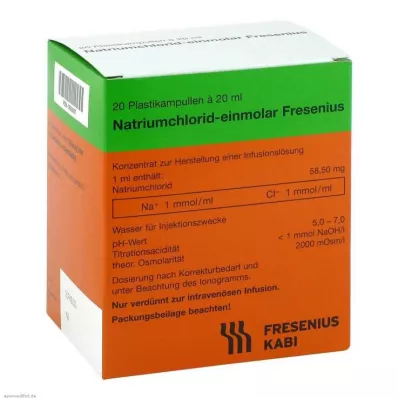 Solución salina Fres.5,85% solución de infusión plástica concentrada, 20x20 ml