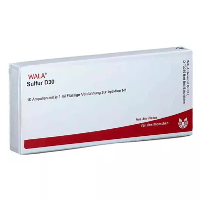 Ampollas de azufre D30 (10x1 ml)